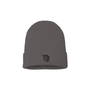 Dark gray beanie with a black embroidered Virgo zodiac symbol on a white background