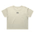 Beige t-shirt with charcoal Japanese Kanji symbols on the front that mean Rebirth, on a white background